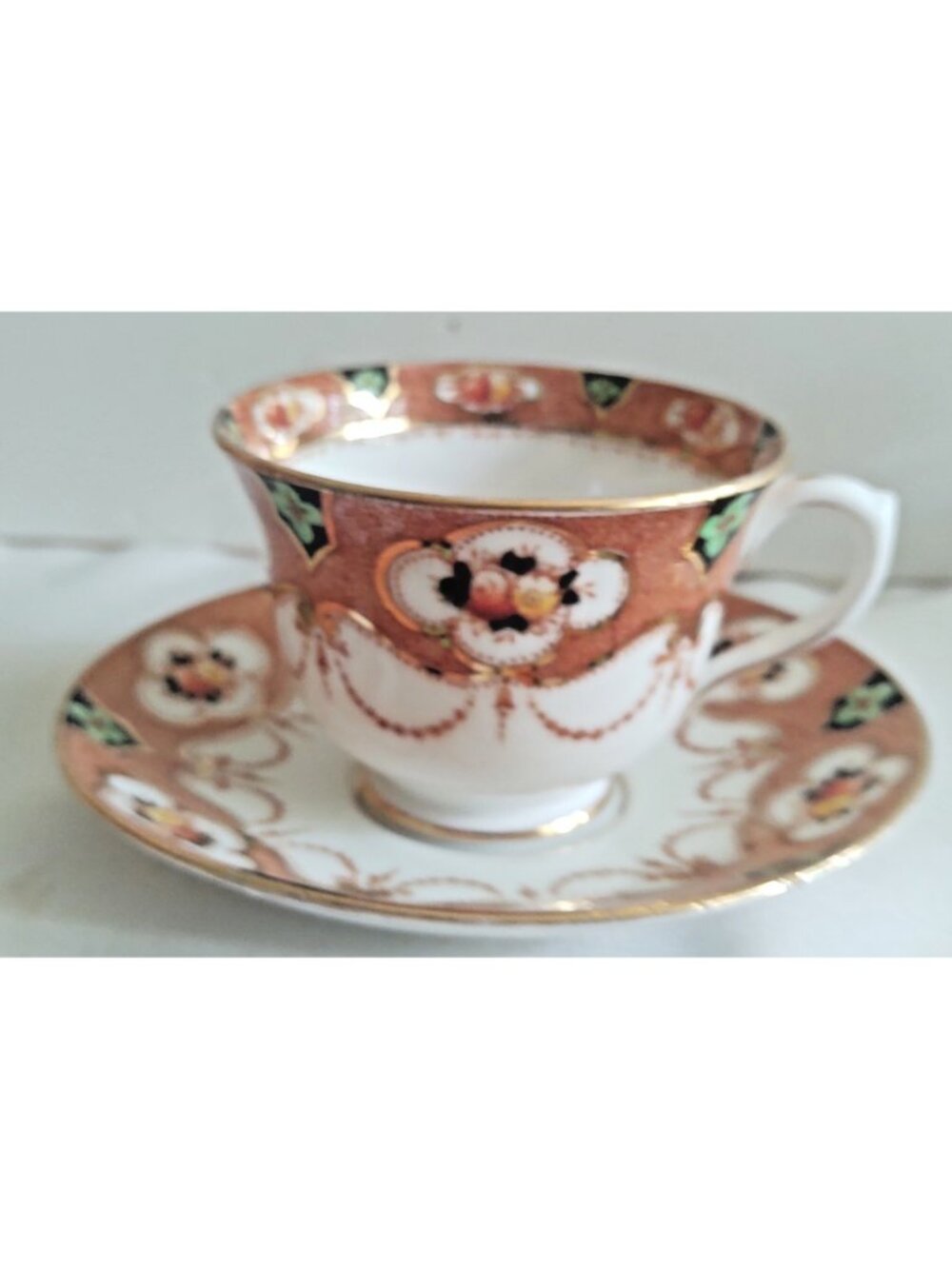 Royal Albert Crown China Imari style Tea Cup & Saucer Set 1930